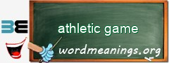 WordMeaning blackboard for athletic game